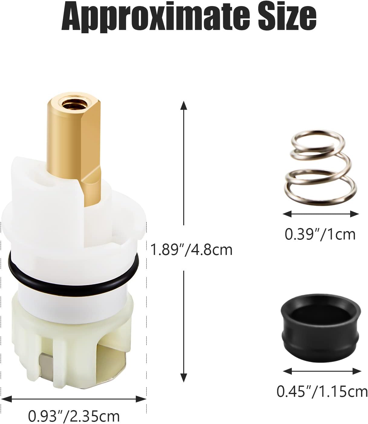RP25513 faucet stem assembly Replacement Kit for two handle faucet repair kit Includes 1/4 Turn stop RP4993 Seats and Springs 4 Pack